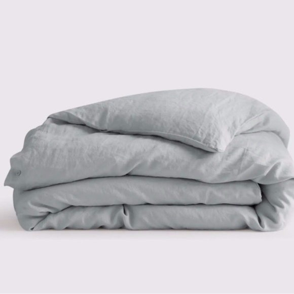 NWOT Quince European Linen Queen/Full Duvet Cover in Mist
